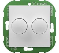 Ehmann 4295x0700 Variateur rotatif Adapté pour ampoule: Lampe LED, Ampoule électrique, Lampe halogène blanc (RAL 9016)