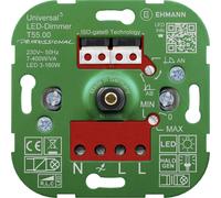 Ehmann 5500x0000 Variateur universel Adapté pour ampoule: Lampe LED, Lampe halogène, Ampoule électrique, LED à filament, Pilote
