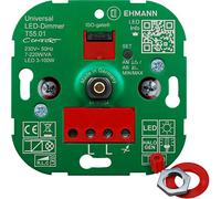 Ehmann 5500x0100 Variateur rotatif Adapté pour ampoule: Lampe LED, Lampe halogène, Ampoule électrique