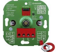 Ehmann 5500x0100 Variateur rotatif Adapté pour ampoule: Lampe LED, Lampe halogène, Ampoule électrique