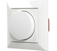 Ehmann 5591x0100 Variateur rotatif Adapté pour ampoule: Lampe LED, Lampe halogène, Ampoule électrique blanc (RAL 9016)