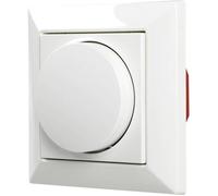 Ehmann 5591x0100 Variateur rotatif Adapté pour ampoule: Lampe LED, Lampe halogène, Ampoule électrique blanc (RAL 9016)