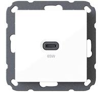 Station de Recharge USB encastrable, Chargeur USB-C 65 Watts, Blanc s. c.
