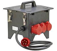 Ehmann Boîte de distribution professionnelle de chantier avec FI/LS, fabriquée en Allemagne, 6 sorties (1 x CEE 32 A / 2 x CEE 16 A / 3 x 230 V~), câble d'alimentation de 2 m H07RN-F 5G 6,0 mm², IP54,
