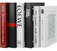 EHOENTROPY Deko BüCher Lot de 6 livres décoratifs pour la décoration de la maison Mode Lettre anglaise créative Impression faux livre de simulation Livre de rangement pour table basse Décoration de la