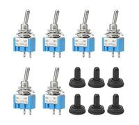 EHOENTROPY Lot de 6 mini interrupteurs à bascule 12 V 2 broches 12 V, 2 ports, 2 positions 6 A/125 V, 2 broches MTS-101, pour montage dans les maisons, les appareils électriques et les voitures