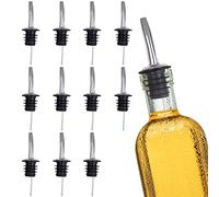 EHOMEA2Z Lot de 12 becs verseurs classiques en acier inoxydable pour bouteilles d'alcool, anti-fuite, passent au lave-vaisselle pour bouteilles de liqueur (lot de 12, acier inoxydable)