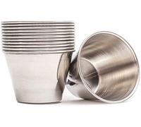 EHOMEA2Z Ramekin Stainless Steel Condiment Sauce Cups Au Jus Commercial Grade 24 Pack (24, 2.5 oz)
