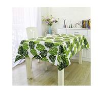 EHOMERY Nape Table Rectangulaire Ensemble Nappes Rectangulaires Anti Taches Feuilles De Toile Fete Vert Décoration Protection 90X140Cm