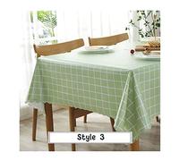 EHOMERY Nappe Carrée Table Basse Nappes Toile Ciree Treillis Nappe De Table Rectangulaire en PVC Nappes Rectangulaires Anti Taches Noel Vert Décoration De Protection De Table 60X120Cm
