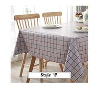 EHOMERY Nappe De Table Epaisse Nappe Exterieure Rectangulaire Treillis Nappe De Table Cuisine Nappe PVC Rectangulaire Unie Abricot Décoration De Protection De Table 90X150Cm