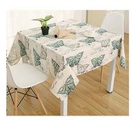 EHOMERY Nappe Imperméable De Table Rectangulaire en Tissu Anti Tache Papillon Nape Cuisine Bleu Décoration Protection 140X220Cm