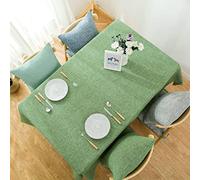 EHOMERY Nappe Table Toile Cirée De Cuisine Ciree Style Simple Couleur Pure Nape Rectangulaire Petite Rideau pour Vert Clair Décoration Protection 60X60Cm