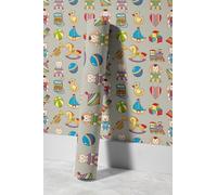 EHOMERY Papier Peint Géométrique Anti Humidité Adhesif Mural Chaud Dessin Animé Mignon Poncer Pvc Intissé Fleuri Grand Motif Papier À Décoller Et Pour Crédence Cuisine 45x300cm