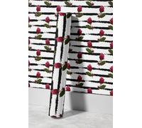 EHOMERY Papier Peint Humour Vinyle Pour Chambre Art Élégant Fleur Rouge Epais Frise Murale Autocollant Grande Largeur Application Facile : Décoller Et 45x200cm