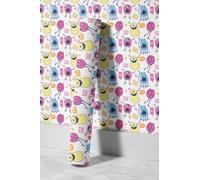 EHOMERY Papier Peint Intissé Foret Vinyle Autocollant Resistant À Chaleur Grande Largeur Dessin Animé Mignon Sans Raccord Miroir Film Pour Décoration D'Intérieur 45x300cm