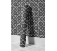 EHOMERY Papier Peint Uni Transfert Vinyle Fort Rétro Et Élégant Art Géométrique Intisse Adhesif Exterieur Papier Autocollant Pour Intérieur 45x200cm
