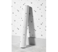 EHOMERY Papier Transfert Vinyle Bande Peint Autocollant Simple Et Élégant Flocon Neige Noir Blanc Zen Relaxant Epais Pvc Adhesif Mural Papier Pour Restauration Meubles 45x300cm
