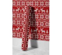 EHOMERY Papier Vinyle Imprimable Peint Autocollant Meuble Noël Wapiti Rouge Cuisine Rouleau Waterproof Papier Décoratif Pour Murs D'Accent 45x500cm