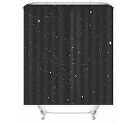 EHOMERY Rideau De Douche Anti Moisissure Bleu Et Blanc Anneaux Rideaux Salle De Bain Points Blancs Rideau De Douche Vacances Rideau Occultant Petite Fenetre Salle De Bain Le Noir 180X200Cm