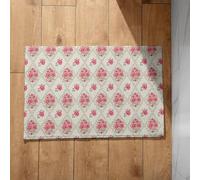 EHOMERY Tapis de Porte Extra Fine Tapis Salle de Bain Coloré Fleur Ancienne Tapis de Cuisine Original Paillasson Fin 50x80cm, Paillasson en Coton Décoratif Antidérapant