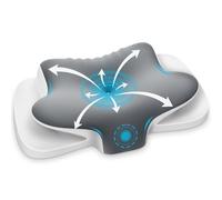 Ehomfory Oreiller Ergonomique Cervical 2 en 1 Oreiller Memoire Forme pour la Nuque, Coussin pour Dormir sur Le côté, Le Dos et Le Ventre, 65x37x10/12cm, Gris