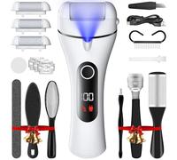 Ehomfory Rapeuse Pieds Electrique avec 3 Rouleaux de Remplacement Ponceuse Pied Pedicure Râpe Pied Rappe Electrique Pieds Pédicure Grattoir Pierre Ponce Lime Rechargeable Foot File, 3 Vitesses
