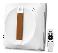 Ehomfory Robot nettoyeur de vitres au design compact, 4 buses, pulvérisation ultrasonique, 3 modes de nettoyage, plusieurs systèmes de protection, fonction de reconnaissance des bords, planification