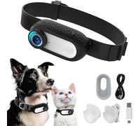 ehomful Collier pour caméra HD 1080p pour chat avec enregistrement vidéo sans fil Mini caméra de sport, petites caméras d'action, caméra corporelle pour animaux domestiques, cadeau d'anniversaire sans