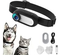 ehomful Collier pour caméra HD 1080p pour chat avec enregistrement vidéo sans fil Mini caméra de sport, petites caméras d'action, caméra corporelle pour animaux domestiques, cadeau d'anniversaire sans