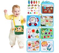 ehoo Castle Busy Board Montessori Jouet 1 2 3 Ans, Livre Sensoriel Bebe 1 an, Busy Quiet Book Jeux, Compétences de Vie Jouet Éducatifs, Cadeau pour Garçons et Filles