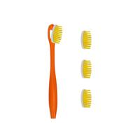 [EHOP] Pack Brosse à Dents Rechargeables Compatibles | Convient à Enfant | Fabriqué en France | Dentaire Écolo (Orange)