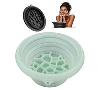 EHOTER Bac À Glace Pour Le Visage Bac À Glaçons Intégré Bassine Pliable Silicone Refroidissement Rapide Lavabo Portable Pour Apaiser La Peau, Soulage Les Gonflements (Vert)