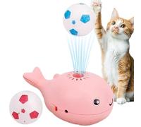 EHOTER Balle Mobile Électrique pour Chat, Jouets À Balle Flottante De Baleine Électrique, Équilibrage des Fans Qui Souffle, Jouet pour Animal Domestique, Jouets D'intérieur pour Chatons (Rose)