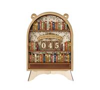 EHOTER Books Read This Year Tracker Étagère décorative en bois pour lecteurs, enseignants, écrivains et amateurs de bibliothèque (D)