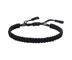 EHOTER Bracelet Homme Femme, Cadeau Copain Noel Bracelet Bresilien Fil Bracelet Tibetain Porte Bonheur Bracelet, Cadeau Bracelet pour Homme Femme (Noir)