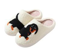 EHOTER Chaussons Teckel Pour Femmes Hommes, Chaussons De Maison En Peluche Douce, Chaussons Pour Animaux Mignons, Chaussons Pour Chiens Pour Enfants Adultes (42,A)