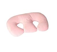 EHOTER Coussin d'allaitement double multifonctionnel pour femme enceinte lavable en machine en tissu de coton (rose)