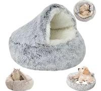 EHOTER Cozy Cocoon Lit pour Animal de Compagnie Lit d'Hiver pour Animal de Compagnie pour Chiens Chats Lit pour Chien Couvert Lit pour Chien pour Petits Chiens Lit Confortable pour Animal de Compagnie