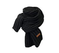 EHOTER Écharpe d'hiver tricotée tendance pour femme - Longue écharpe vintage - Grande écharpe douce et chaude - Laine épaisse pashmina, Noir , taille unique