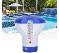 EHOTER Grand Flotteur De Dosage De 5 Pouces, Doseur De Chlore Flottant avec Thermomètre, Distributeur De Comprimés De Chlore pour Piscine, Spa, Jacuzzi Intérieures Et Extérieures (1 pièces)