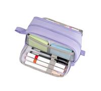 EHOTER Grande trousse à crayons avec 4 compartiments esthétiques pour fournitures scolaires pour filles et garçons, organiseur de papeterie avec poignée pour résistance à l'usure, pour l'école, le