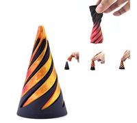 EHOTER Impossible Pyramid Passthrough Sculpture, Jouet Pyramide Fidget Imprimé en 3D, Jouet Rotatif à Cône en Spirale, Jouets Anti-Stress pour Enfants Adultes Décoration De Bureau (Triangle)