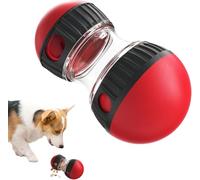 EHOTER Jouet Interactif à Friandises pour Chat, Jouet Distributeur De Croquettes pour Chat, Jouet De Puzzle pour Chat, Balle De Nourriture pour Chats (Rouge)