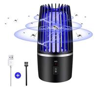 EHOTER Lampe Anti Moustique 2 en 1 Électrique Anti Moustique 360 ° UV Tueur D'Insectes Électrique Lampe Anti Moustique Rechargeable Sûr Et Efficace pour Intérieur Extérieur Jardin Terrasse Camping