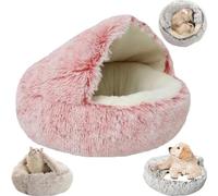 EHOTER Lit Cocoon Confortable pour Animaux de Compagnie Lit d'Hiver pour Chiens et Chats Lit Couvert pour Chiens Lit Confortable pour Chiens de Petite Taille Lit Confortable pour Chats (50 * 50 cm