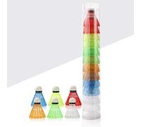 EHOTER Lot de 12 Volants De Badminton en Plastique Shuttle Cocks Sport D'entraînement Jardin Jeu pour Entraînement Intérieur Et Extérieur