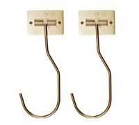 EHOTER Lot de 2 crochets banane autocollants en métal sous armoire pour autres articles de cuisine pliables avec aimants pour garder les bananes fraîches (doré)