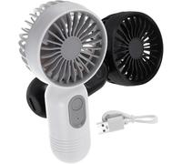 EHOTER Lot De 2 Mini Ventilateur Portable, Petit Ventilateur Personnel À Piles Avec 3 Vitesses, Ventilateur Portatif Alimenté Par Batterie Pour Femmes Hommes Bureau Voyages (Blanc+Noir)