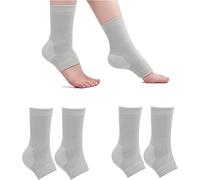 EHOTER Lot de 2 paires de chaussettes de compression en bambou anti-fatigue pour soulager la douleur neuropathique au moment du coucher, chaussettes de soutien de la voûte plantaire pour homme et